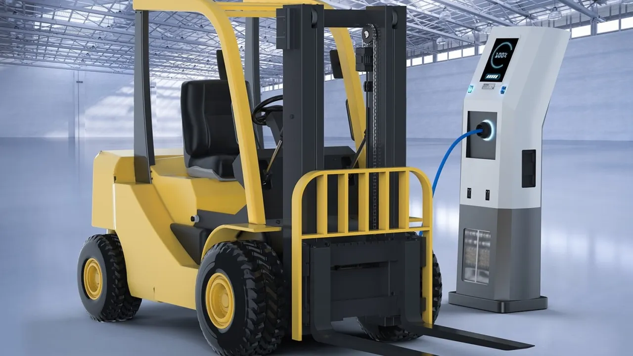Forklift operator loading truck at shipping dock